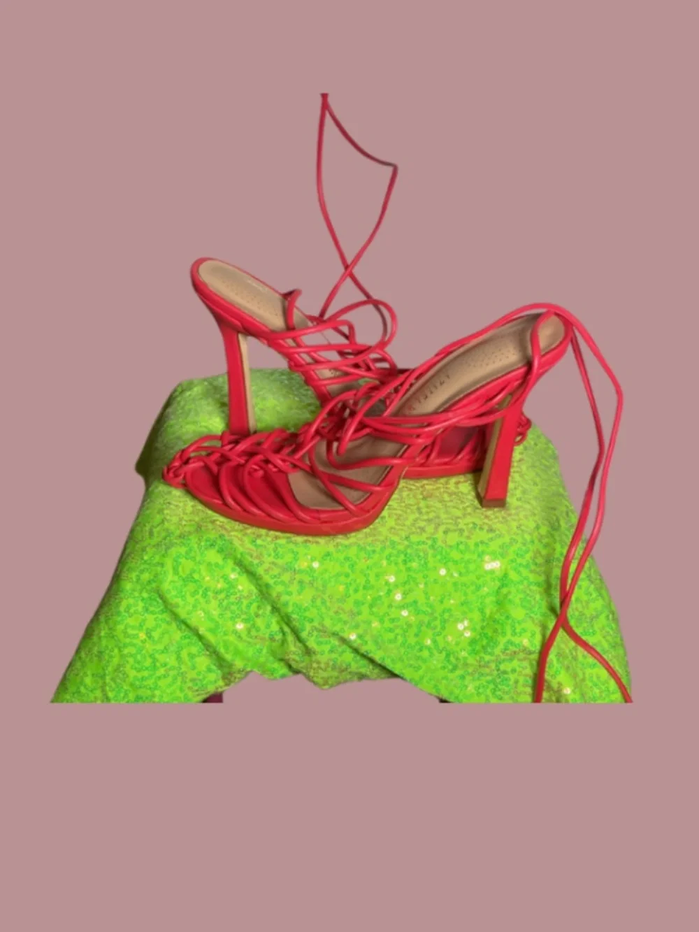 Strappy Red Cape Robbin Heels